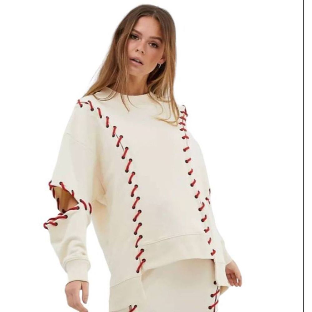 Ivy Park Baseball Stitch Sweatshirt size Medium Womens Oversized Casual